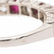 Bague 54 Bague demi-alliance en or blanc 18 carats, rubis et diamants 58 Facettes 2432020CN