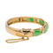 Bracelet Bracelet jonc en or jaune 18 carats avec jade jadéite et diamants 58 Facettes 2432026CN