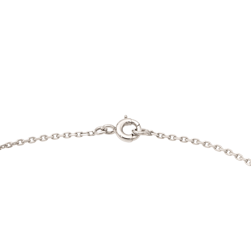 Collier Collier Or blanc Jade jadéite, Diamant 58 Facettes 2432041CN