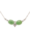 Collier Collier Or blanc Jade jadéite, Diamant 58 Facettes 2432041CN