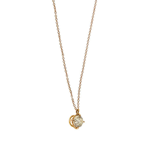 Collier Collier solitaire - Pendentif en or jaune 18 carats et diamant 0,73 ct 58 Facettes 24366