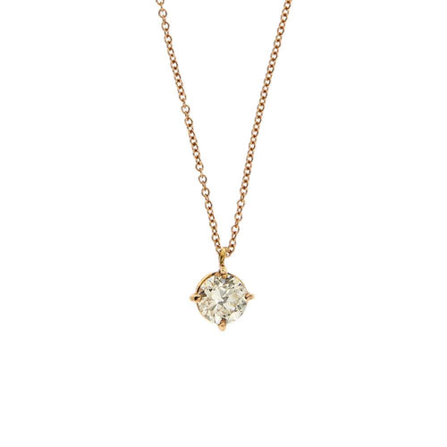 Collier Collier solitaire - Pendentif en or jaune 18 carats et diamant 0,73 ct 58 Facettes 24366