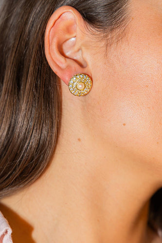 Boucles d'oreilles Boucles d’oreilles - Or jaune 18 carats, perles et diamants 58 Facettes 2441317CN