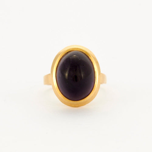 Bague 55 Bague Cabochon Améthyste Or Jaune 58 Facettes DV0451-1
