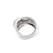 Bague 57 Bague bande croisée en or blanc 18 ct avec diamants et saphirs 58 Facettes 24509