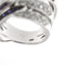 Bague 57 Bague bande croisée en or blanc 18 ct avec diamants et saphirs 58 Facettes 24509