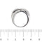 Bague 57 Bague bande croisée en or blanc 18 ct avec diamants et saphirs 58 Facettes 24509