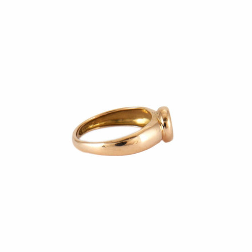 Bague 48 Bague solitaire serti clos en or jaune 18k et diamant 58 Facettes BO/230020