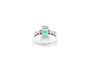 Bague 55 Bague vintage en platine avec émeraude 1,90 ct et diamants 58 Facettes 24799-26633