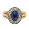 Bague 57 Bague Art déco en or jaune et or blanc, saphir et diamants 58 Facettes 2480169CN