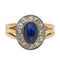 Bague 57 Bague Or jaune, Or blanc Saphir, Diamant 58 Facettes 2480169CN