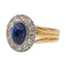 Bague 57 Bague Or jaune, Or blanc Saphir, Diamant 58 Facettes 2480169CN