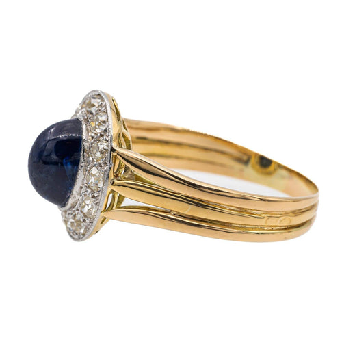 Bague 57 Bague Or jaune, Or blanc Saphir, Diamant 58 Facettes 2480169CN