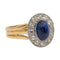 Bague 57 Bague Or jaune, Or blanc Saphir, Diamant 58 Facettes 2480169CN