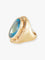 Bague 50.5 Bague Chevalière, Topaze Bleue & Diamants, Or Jaune 58 Facettes DV0032-18
