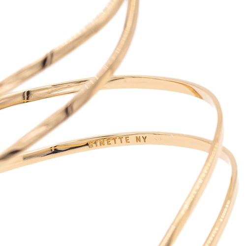 Bracelet Ginette NY Wise Cuff - Bracelet jonc en or rose 18 carats 58 Facettes 2485251CN
