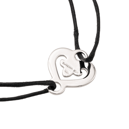 Bracelet O.J. Perrin Légendes - Bracelet cœur en or blanc 18 carats 58 Facettes 2487268CN