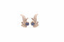 Boucles d'oreilles Boucles d'oreilles en platine serties de diamants et saphirs 58 Facettes 24949A