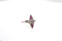 Bague 55.5 Bague marquise en or blanc avec diamants et rubis 58 Facettes 24974