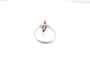 Bague 55.5 Bague marquise en or blanc avec diamants et rubis 58 Facettes 24974