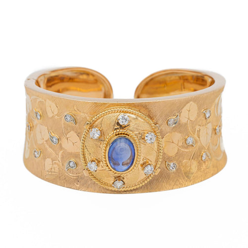 Bracelet Bracelet Manchette Or rose Saphir, Diamant 58 Facettes 2499287CN