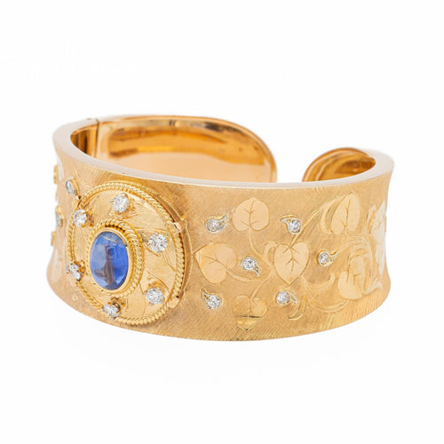 Bracelet Bracelet Manchette Or rose Saphir, Diamant 58 Facettes 2499287CN