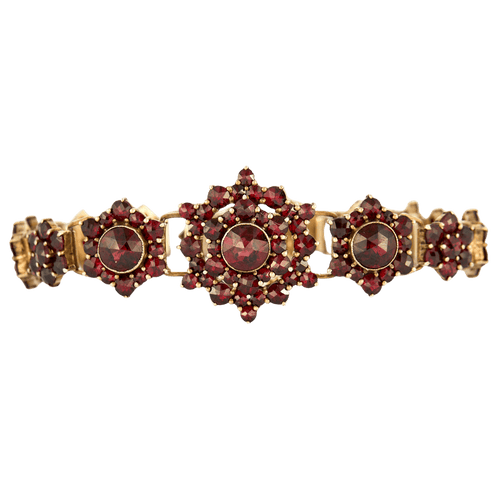 Bracelet Bracelet vermeil grenats début XXème 58 Facettes