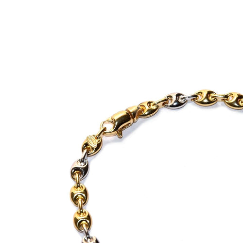 Bracelet Bracelet maille marine bicolore en or 18k 58 Facettes EC00GB270B0CE