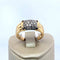 Bague 62 Bague pavée de diamants 0,44 ct en or jaune 18 carats 58 Facettes 250001
