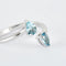 Bague 55 Bague croisée Aigue-marine 58 Facettes DV0187-3
