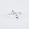 Bague 55 Bague croisée Aigue-marine 58 Facettes DV0187-3