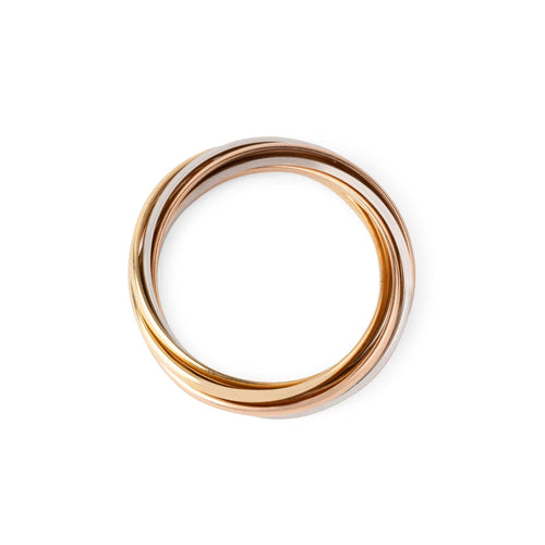 Bague 58 Cartier - Alliance Trinity 7 anneaux en or 3 tons 18k 58 Facettes 1