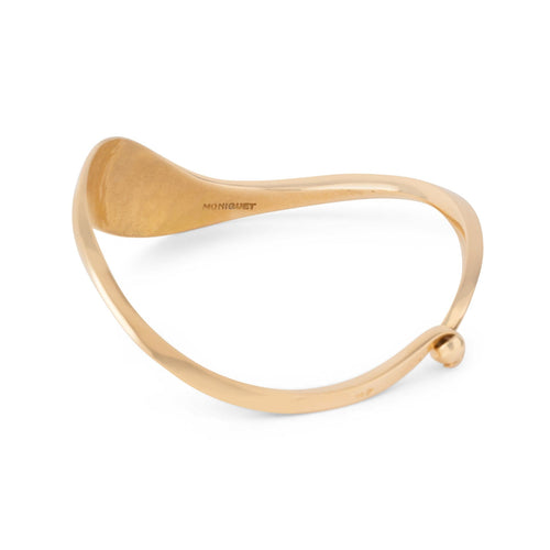Bracelet Jacques Moniquet - Bracelet jonc ondulé en or jaune 18k 58 Facettes 1