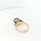 Bague 50 Bague en or rose 18 carats avec perle grise de culture 58 Facettes 25040
