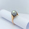 Bague 50 Bague en or rose 18 carats avec perle grise de culture 58 Facettes 25040