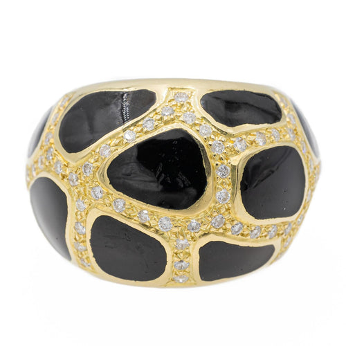 Bague 52 Bague Cocktail Or jaune Diamant, Laque 58 Facettes 2505460CN