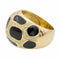Bague 52 Bague cocktail en or jaune 18 carats, diamants et laque noire 58 Facettes 2505460CN