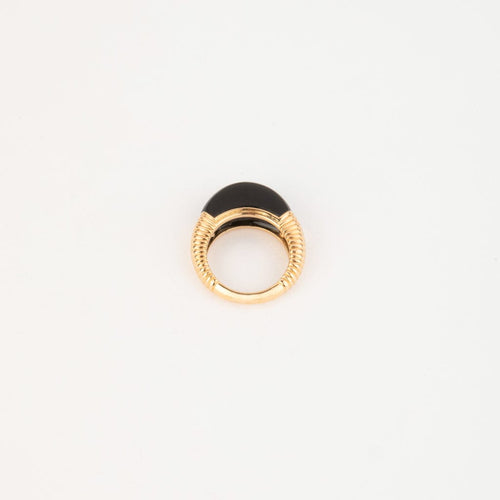 Bague 48 Cartier - Bague godronnée en or jaune et onyx 58 Facettes 1