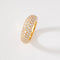 Bague 59 Chaumet - Bague jonc Pneu pavée en or jaune et diamants 58 Facettes 1