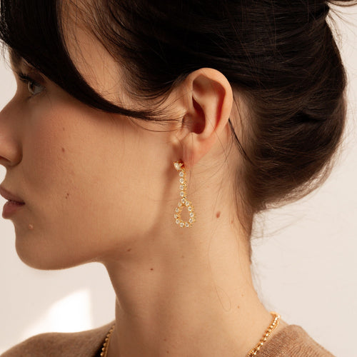 Boucles d'oreilles Boucles d’oreilles pendantes en or jaune 585 et diamants 3,66 ct 58 Facettes 1842