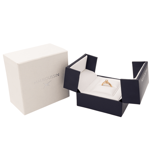 Bague 48.5 Mauboussin - Bague solitaire en or rose et diamant 58 Facettes 2513749CN