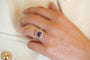 Bague 52 Bague vintage en platine avec saphir et diamants 58 Facettes 25159-25788