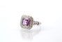 Bague 52 Bague vintage en platine avec saphir et diamants 58 Facettes 25159-25788