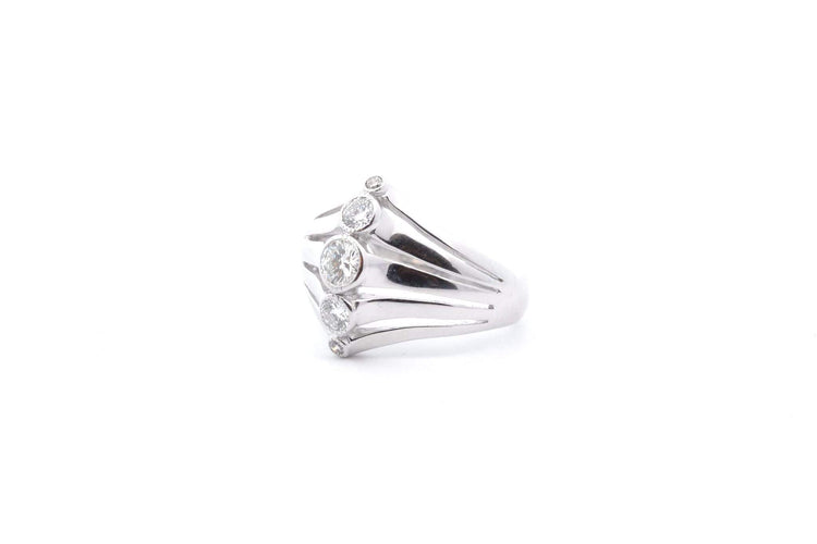 Bague 60 Bague 1940 en or blanc 18k et diamants 58 Facettes 25171
