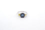 Bague 53 Bague en platine avec saphir coussin et diamants jaunes 58 Facettes 25192 24966 AETB 24846