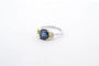 Bague 53 Bague en platine avec saphir coussin et diamants jaunes 58 Facettes 25192 24966 AETB 24846