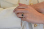 Bague 53 Bague en platine avec saphir coussin et diamants jaunes 58 Facettes 25192 24966 AETB 24846