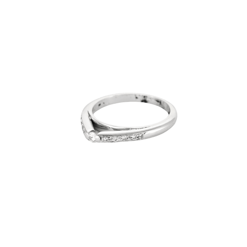 Bague 59 Bague solitaire en or blanc 18 carats et diamants 58 Facettes BO/240010 RIV