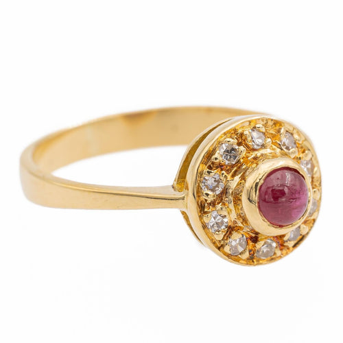 Bague 45 bague Or jaune Rubis, Diamant 58 Facettes 2528385CN