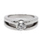 Bague 49 Bague solitaire en or blanc 18 carats avec diamant 0,80 ct 58 Facettes 2529125CN